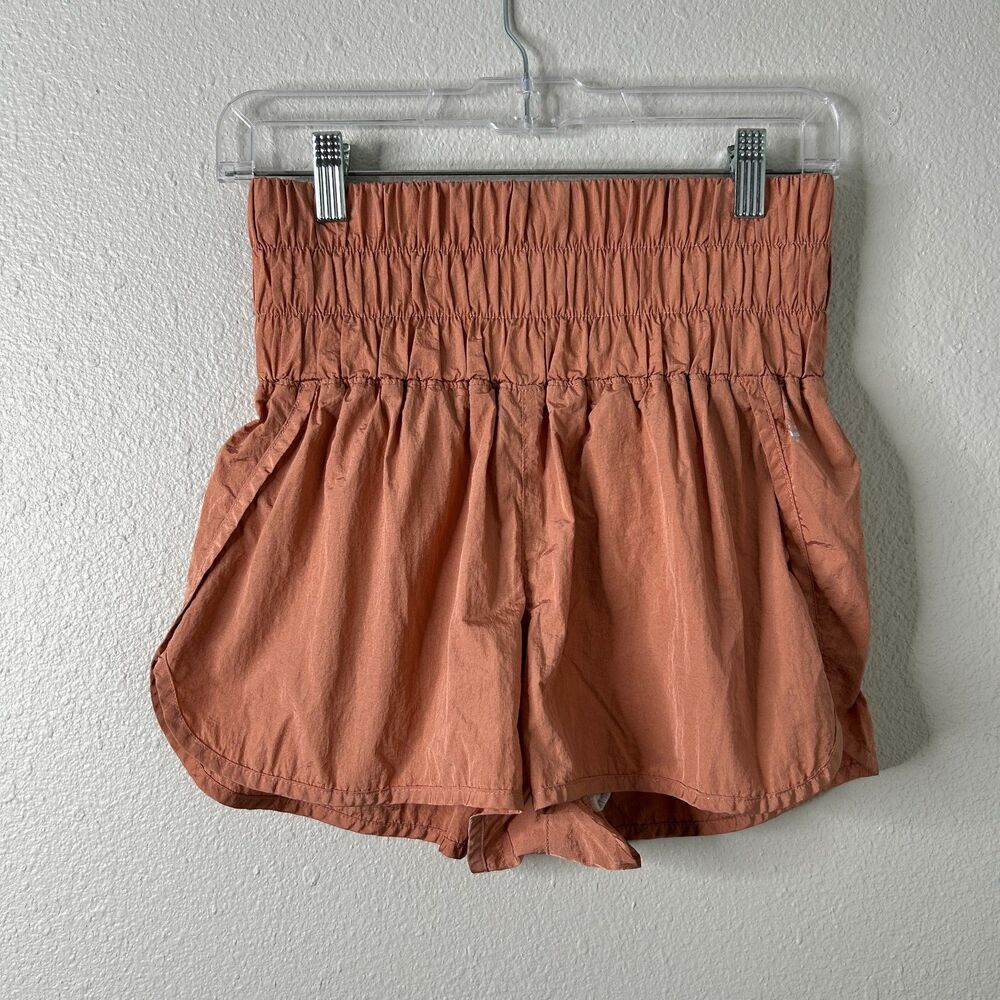 Free People Shorts Way Home Medium Apricot Lined High Rise Athletic Pilates Run